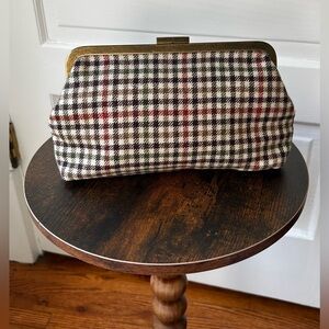 Vintage Circa 2007 J Crew Wool Houndstooth Clutch